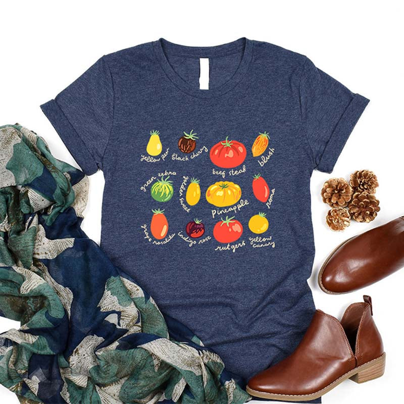 Tomato Vegan Vegetable Fruit Foodie T-Shirt