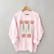 Boho Flower Fresh Tulips Sweatshirt