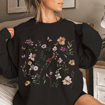 Vintage Trendy Botanical Floral Sweatshirt