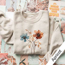 Pastel Botanical Floral Wildflowers Sweatshirt