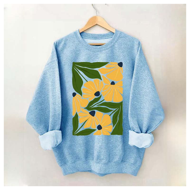 Flower Market Colorful Abstract Botanical Sweatshirt