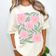 Boho Floral Pink Flower T-Shirt