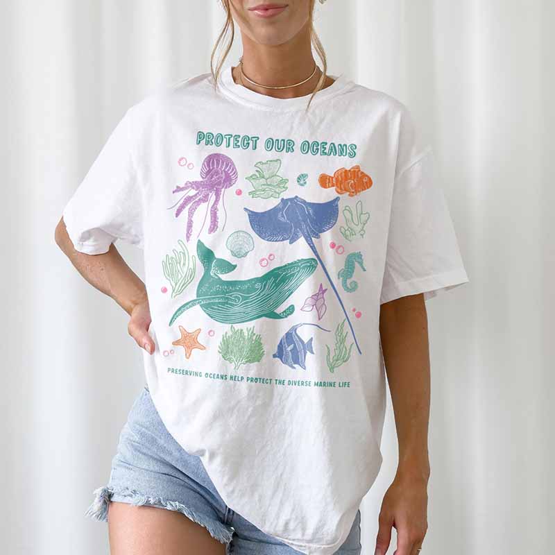 Protect Our Oceans  Environmental T-Shirt