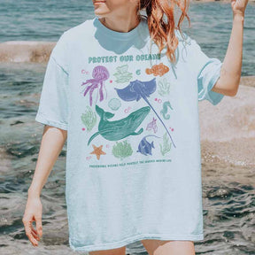 Protect Our Oceans  Environmental T-Shirt