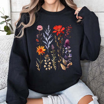 Vintage Pressed Flowers Fairycore Sweatshirt