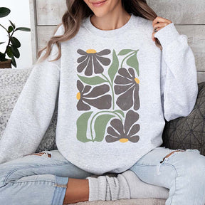 Women Floral Minimalist Flower Print Sweatshirt