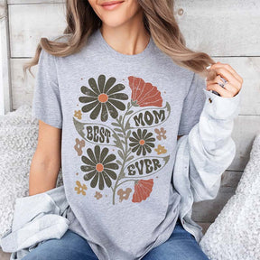 Boho Floral Best Mom Ever T-Shirt