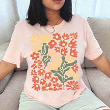 Abstract Flower Botanical T-Shirt