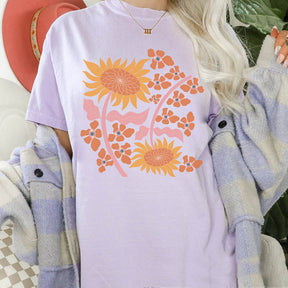 Sunflower Hippie Boho Art T-Shirt