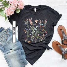 Pressed Flowers Wild Nature Plant Lover T-shirt
