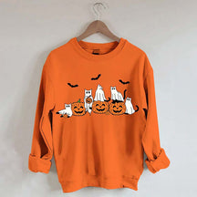 Fall Ghost Cats Halloween Sweatshirt