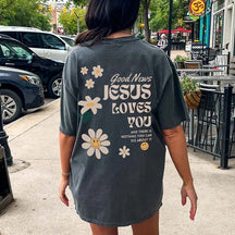 Good New Jesus Love You Wildflowers T-Shirt