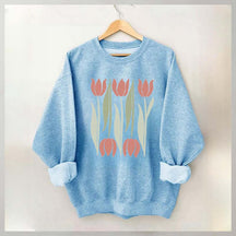 Boho Flower Fresh Tulips Sweatshirt