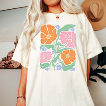 Flower Market Trendy Graphic T-Shirt