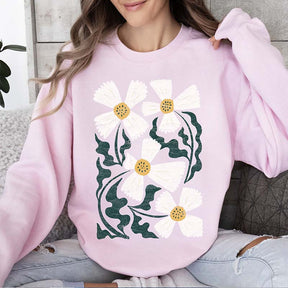 Boho Art Nouveau Flowers Sweatshirt