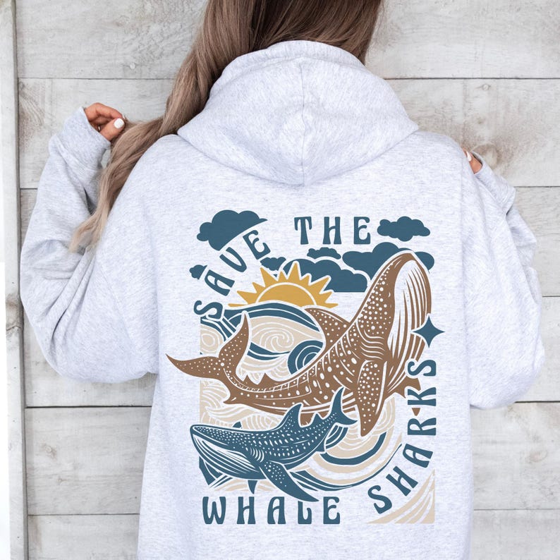 Whale Shark Hoodie for Ocean Conservation and Shark Protection