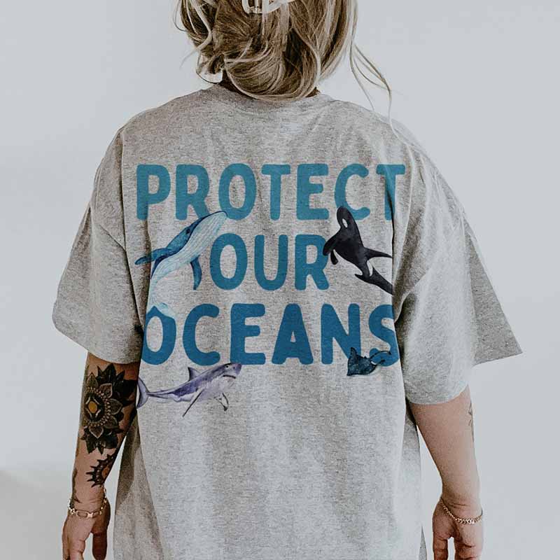 Protect Our Oceans  Of  Save The Sharks T-Shirt