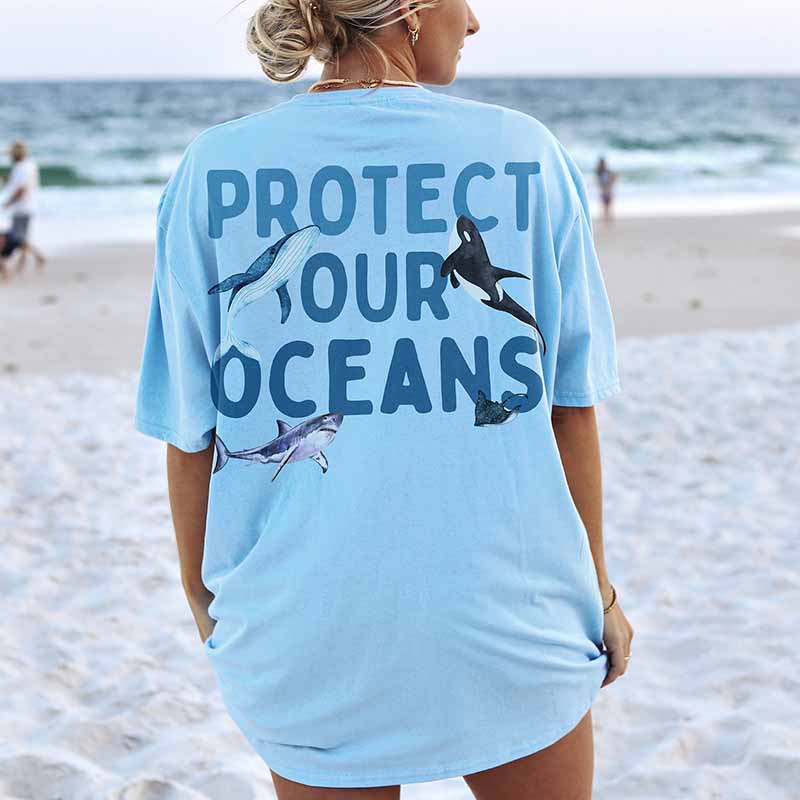 Protect Our Oceans  Of  Save The Sharks T-Shirt