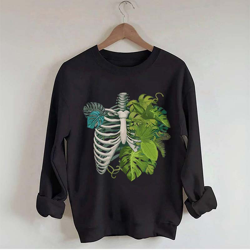 Skeleton Plant Body Sweatshirt