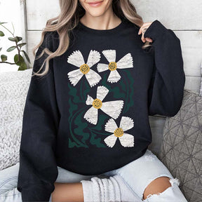 Boho Art Nouveau Flowers Sweatshirt