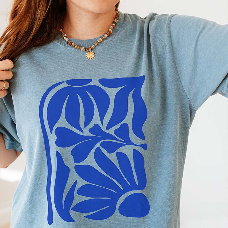 Wildflowers Matisse Art Minimalist Floral T-Shirt