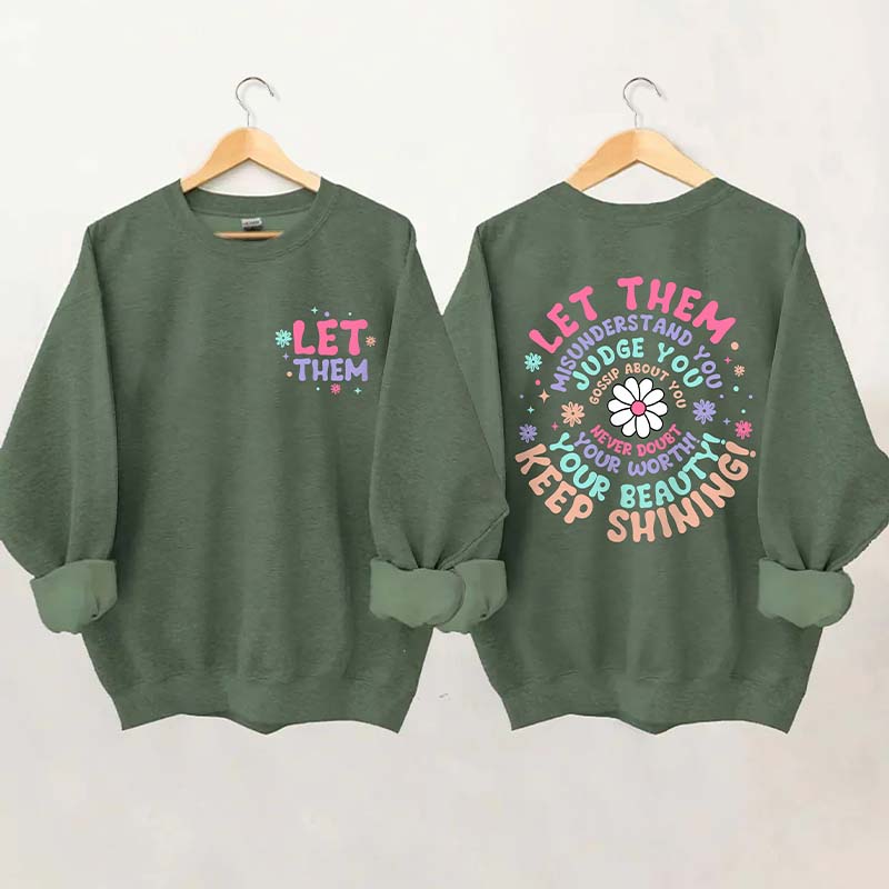 Let Them Women Sunflower Sweatshirt