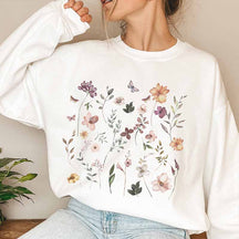 Vintage Trendy Botanical Floral Sweatshirt