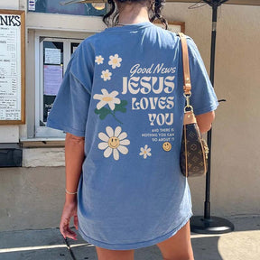 Good New Jesus Love You Wildflowers T-Shirt