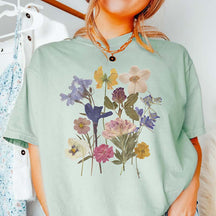 Dried Flower Botanical Floral Printed T-Shirt