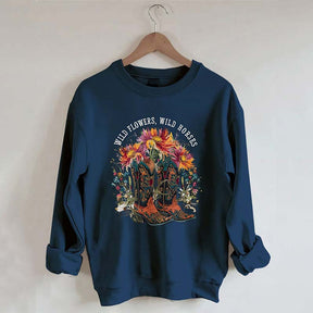 Wild Flowers Wild Horses Sweatshirt