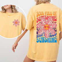 Soul Full Of Sunshine Flowers Mental Health T-Shirt