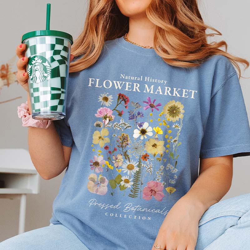 Flower Market Granola Girl Camping T-Shirt