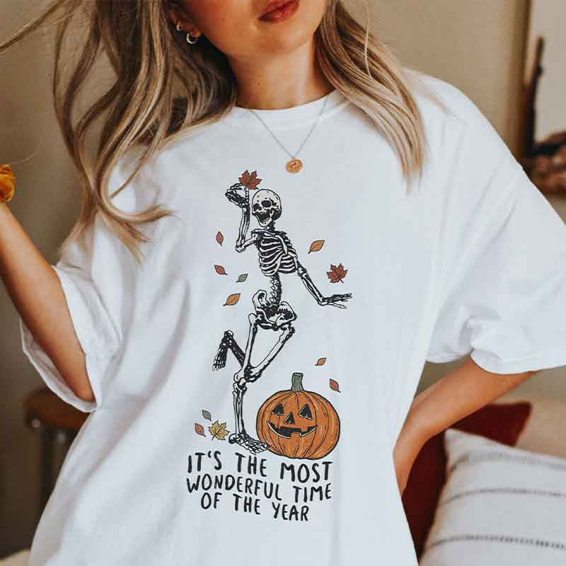 Its The Most Wondrful Time Skeleton T-Shirt