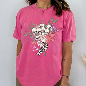 Skull Flowers Be Mine T-Shirt