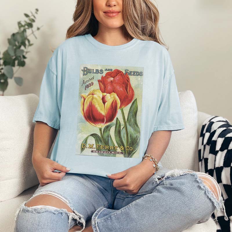 Vintage Seed Packet Flower T-Shirt