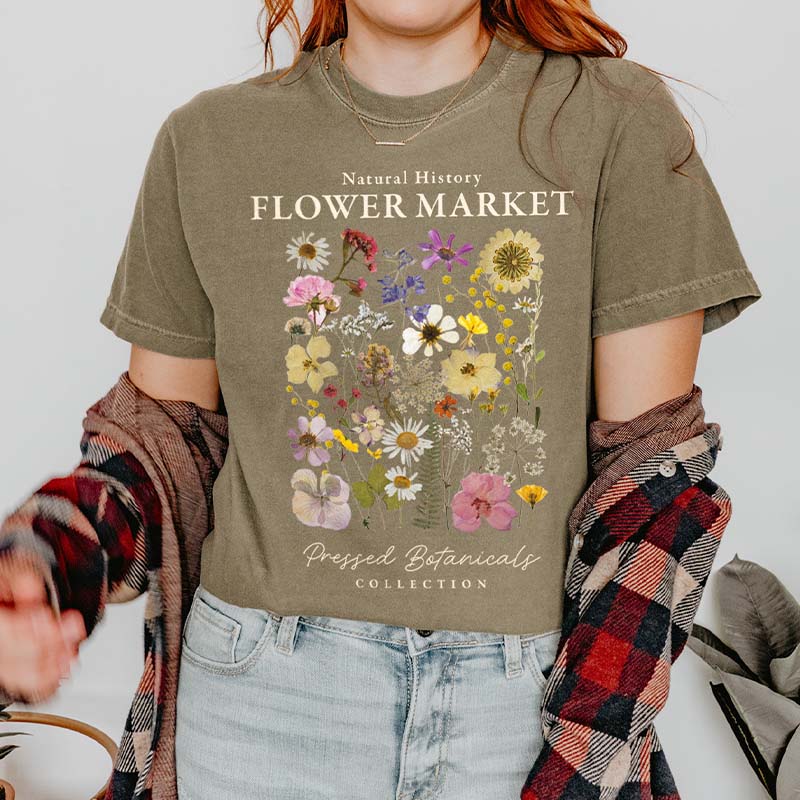 Flower Market Granola Girl Camping T-Shirt