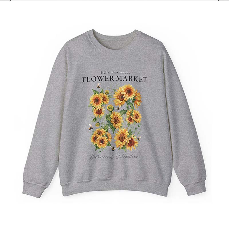 Vintage Sunflower Helianthus annuus Sweatshirt