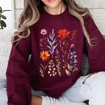 Vintage Pressed Flowers Fairycore Sweatshirt