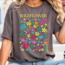 Bright Pastel Flowers Boho T-Shirt