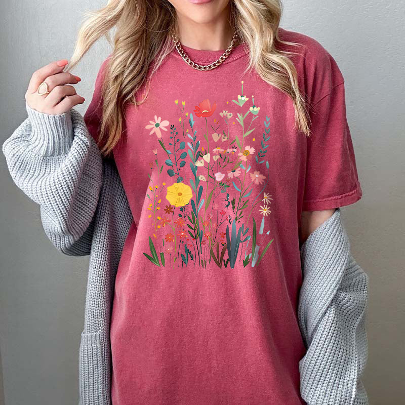 Colorful Wildflower Bouquet T-Shirt