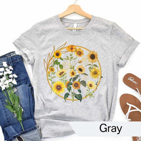 Aestheti Sunflower Floral Graphic Gift T-Shirt