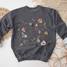 Vintage Trendy Botanical Floral Sweatshirt