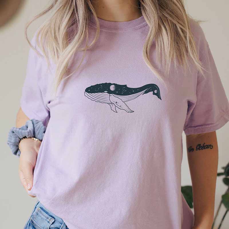 Comfort Colors  Ocean Celestial Whale T-Shirt