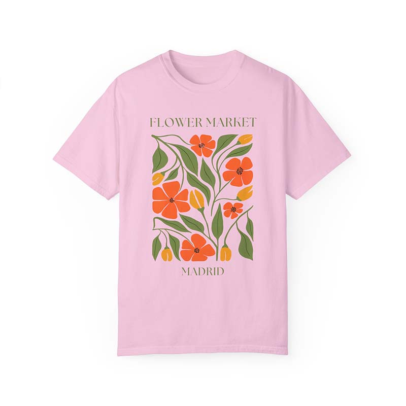 Watercolor Wild Flower Madrid T-Shirt