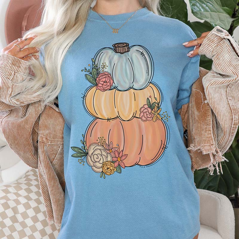 Watercolor Pumpkin Halloween Fall T-Shirt