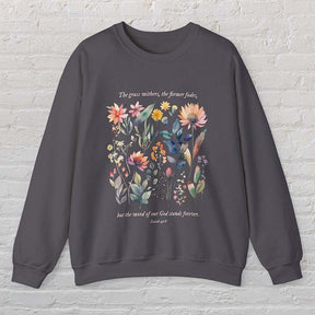 Bible Verse Watercolor Flowers Scripture Sweatshirt