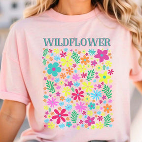 Bright Pastel Flowers Boho T-Shirt