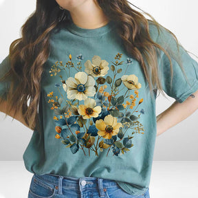 Wildflowers Vintage Pressed Garden T-Shirt