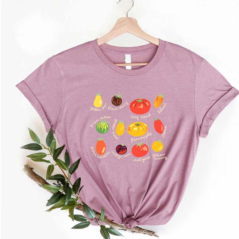 Tomato Vegan Vegetable Fruit Foodie T-Shirt