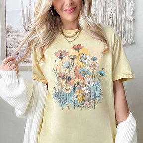 Comfort Colors Wildflowers Boho Gardener T-Shirt